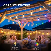 HOMCOM Kurtyna Świetlna RGBW, IP44 Wodoodporna, Dekoracja na Wnętrza i Na Zewnątrz(m-4)