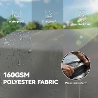 Outsunny 7.5 x 6.2 ft Outdoor Garden Storage Shed, Waterproof Bike Tent with Roll-Up Zipper Door and Vent, Dark Grey(m-5)