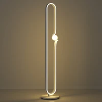 HOMCOM LED Floor Lamp, Dimmable Floor Standing Lamp with Glass Night Light, Foot Switch for Living Room, Bedroom, Office, White(m-10)