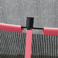 SPORTNOW 10ft Outdoor Trampoline with Enclosure Net, Spring Cover, Pink(m-9)