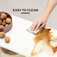 HOMCOM Side Table, Narrow End Table with Storage Shelves, S-Shaped, 3-Tier, 50W x 19.5D x 58H cm, White(m-6)