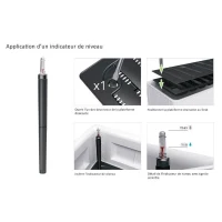 STEFANPLAST Bac a fleurs/Jardiniere NATURAL DELUXE avec treillis - 100 x 43 x H142 cm - 90 + 6,5 L dans la réserve - Anthracite(m-3)