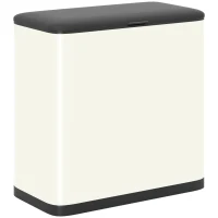 HOMCOM 8L Hanging Kitchen Bin, Rubbish bin with Lid and Removable Inner Bucket for Kitchen Cabinet Door, Under Sink, Office(m-1)