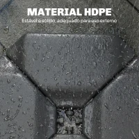 Outsunny Base para Guarda-sol de 4 peças para Cantilever Suporte para Guarda-sol de HDPE Reenchível com Água 77 kg ou Areia 100 kg(m-6)