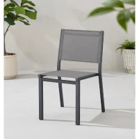 Ensemble repas de jardin 6 a 8 personnes : Table extensible 180-240 cm + 2 fauteuils + 6 chaises - Gris(m-3)