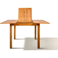 Ensemble repas de jardin TOSCANA - Table extensible + 6 six chaises pliantes - Bois d'acacia - 6 places - Bocarnea(m-4)