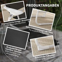 Outsunny Sonnenliege klappbar Gartenliege mit Kopfkissen, Liegestuhl mit 4-Fach verstellbare Rückenlehne bis 120 kg Schwarz(m-5)