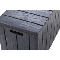 Coffre de jardin - En résine - MULTIBOX BRAVO - Gris anthracite - 270L - 117,5x45x56 cm(m-6)