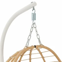 Fauteuil oeuf suspendu - PALAVA - Structure en acier - Tissage en rotin synthétique - D95 x L98 x H200 cm(m-6)