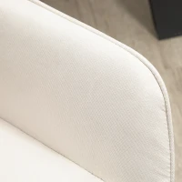 HOMCOM Conjunto de 2 Cadeiras de Sala de Jantar Estofadas em Linho com Encosto e Pés de Metal 59,5x56,5x81 cm Bege Claro(m-7)