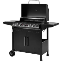 Barbecue a gaz - Cookingbox - Paarl - 5 brûleurs - Surface de cuisson : 70 x 42 cm - Grille de cuisson en acier(m-1)