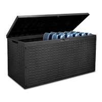TOOD Malle  / coffre de rangement en résine  330 L - 120 x 45 x 60 cm - Gris anthracite(m-2)
