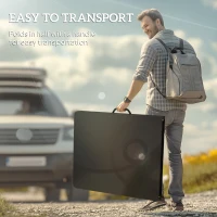 Składany stół campingowy z 2 ławkami i uchwytem.(m-6)