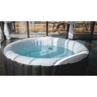 Spa gonflable SUNSPA - AF01 - 208 x 65 cm - 6 places - Rond (Livré avec filtre, cadenas, tapis de sol et couverture)(m-2)