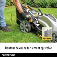 Tondeuse a gazon électrique - POWERPLUS - POWPG6290 - 1800 W - 460 mm Ø - Avec ramassage, mulching et éjection Arriere(m-5)
