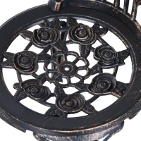 Outsunny 3 PC Bistro Set, Cast Aluminum, Steel-Bronze(m-10)