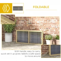 PawHut Klatka dla małych zwierząt, klatka dla królików, z otwieranym dachem, drewno jodłowe, 120x120x57 cm, Naturalny(m-6)