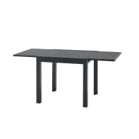 Table de jardin extensible 6 personnes SOLOMA - SOLOMA - Aluminium - 80/160 x 80 x 75 cm(m-1)
