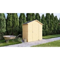 Abri de jardin en bois - Pin brut - 1,86 m² - Panneaux de 12 mm(m-6)