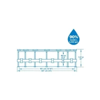 Kit Piscine hors sol tubulaire - BESTWAY - Steel Pro Max™ - 427 x 107 cm - Ronde (Pompe, échelle, bâche et cartouche de filtration)(m-2)