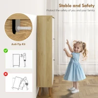 HOMCOM Pantofar Slim Modern cu 3 Sertare Rabatabile pentru 24 Perechi de Pantofi, 80x24x127 cm, Alb(m-7)