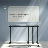 HOMCOM Elektrisches Schreibtischgestell, höhenverstellbar, mit Speicherfunktion, Stahl, Schwarz(m-8)