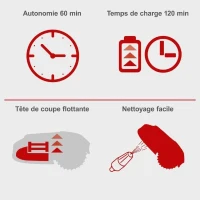 Robot tondeuse connecté 400m2 Scheppach RoboCut L500 avec station de recharge | Jusqu'a 400 m² | Capteur de pluie | WiFi & BT(m-6)