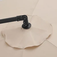Parasol déporté AUREA Ø 3 m - Structure en aluminium avec toile polyester 180g - Creme(m-4)