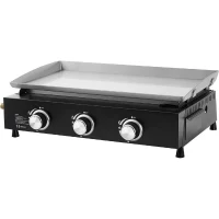 Plancha a gaz - Cookingbox - Cuenca - 3 brûleurs - Surface de cuisson : 61 x 35 cm - Cuve en acier(m-3)