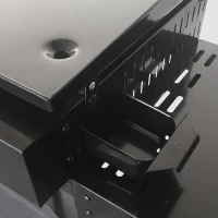 GARDEN MAX Plancha gaz MERIDA - 4 feux - Sur chariot - 127 x 46,5 x 95 cm - Acier émaillé - Surface de cuisson: 75 x 35 cm - Noir(m-4)