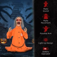 85 cm Dekoracja Halloween, Straszny Więzień z LED i Dźwiękiem(m-7)