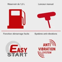 Débroussailleuse PBC520 - 52 cc - 42 cm de coupe - lanceur manuel - SCHEPPACH(m-4)