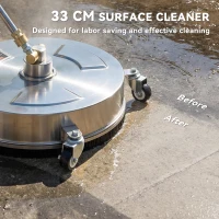 Outsunny Pressure Washer Surface Cleaner 3600 PSI Power Washer Rotary Surface Cleaner with 4 Wheels for Driveways(m-4)