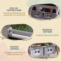 AIYAPLAY Tablă pentru Copii 3-În-1 cu 2 Rafturi și Șevalet din Lemn pentru Copii de 3-8 Ani, 54x46,5x93 cm, Roz(m-5)