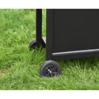 Barbecue a gaz - GRILL GARDEN - Noir - 3 brûleurs - Avec capot de protection - Allumage Piezo électrique(m-3)