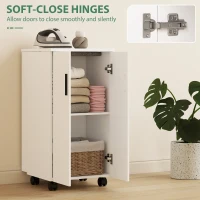 HOMCOM Mobile da stiro 2 in 1 con asse pieghevole con mensola regolabile e ruote, Bianco(m-4)