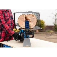 Fendeur de bûches électrique horizontal HL460 - 4T 1500W SCHEPPACH - Noir et bleu - 37 cm  Ø 25 cm(m-3)