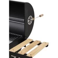 COOKING BOX Barbecue a charbon MIKE EVOLUTION - 115x66x106 cm - 2 grilles acier chromé - Surface de cuisson : 71x35 cm - Noir(m-4)