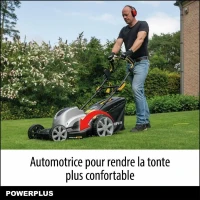 Tondeuse a gazon électrique - POWERPLUS - POWPG6290 - 1800 W - 460 mm Ø - Avec ramassage, mulching et éjection Arriere(m-2)