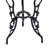 Outsunny 3 PC Bistro Set, Cast Aluminum, Steel-Bronze(m-7)