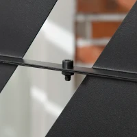 Outsunny Panou pentru Intimitate Exterior din Metal, 122 x 198 cm, Divizor Decorativ cu Suport și Șuruburi de Ancorare, Panou Autoportant pentru Grădină, Terasă, Piscină, Frunză de Bananier(m-8)