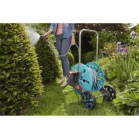 Dévidoir CleverRoll GARDENA taille M avec kit tuyau 25m - Adapté pour petit jardin - Garantie 5 ans(m-2)
