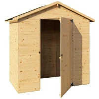 Abri de jardin en bois - Pin brut - 1,86 m² - Panneaux de 12 mm(m-3)