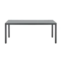 Ensemble repas de jardin : Table 180 cm + 8 chaises - Structure aluminium - Plateau verre trempé - Gris(m-4)
