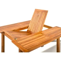 Ensemble repas de jardin TOSCANA - Table extensible + 6 six chaises pliantes - Bois d'acacia - 6 places - Bocarnea(m-5)