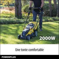 Tondeuse Gazon Électrique POWERPLUS POWXG6281 - 2000W, 420mm Ø, Ramassage, Mulching, Éjection Arriere(m-2)