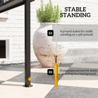 Pawilon grillowy 250x160x250 cm, wodoodporny, UV-ochrona(m-6)