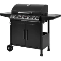 Barbecue a gaz - Cookingbox - Paarl - 5 brûleurs - Surface de cuisson : 70 x 42 cm - Grille de cuisson en acier(m-2)
