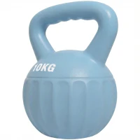 SPORTNOW Kettlebell Hantla Kulowa 6 kg wypełniona piaskiem do ćwiczeń siłowych w domu 21 x 21 x 27 cm Niebieska(m-10)
