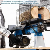 Fendeur de bûches électrique horizontal HL760LS  7T 2200W - SCHEPPACH - 52cm Ø 25 cm - avec support(m-4)